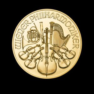 Moneda din aur Filarmonica 1/2 uncie - fata