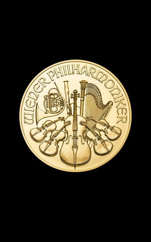1/2 oz Vienna Philharmonic gold coin - front
