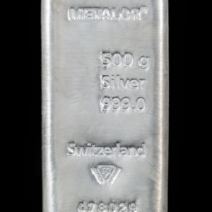 500 g Metalor silver bar