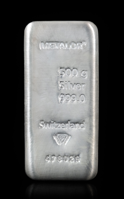 500 g Metalor silver bar