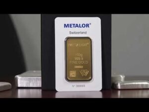 Lingou 100 grame aur, puritate 999,9 Metalor Elvetia