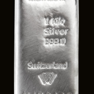 1 kg Metalor silver bar - front