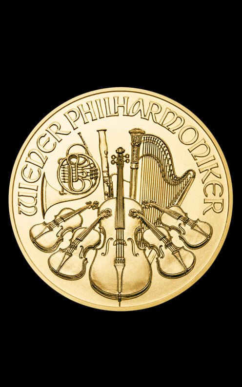 1 oz Vienna Philharmonic gold coin - back