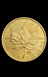 Moneda din aur Canada 1 uncie - fata