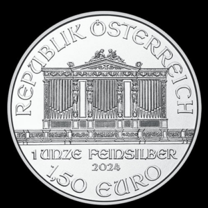 Moneda din argint 1 uncie Filarmonica din Viena - fata