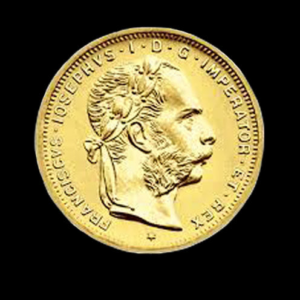 Moneda din aur 8 Guldeni Franz Josef - fata
