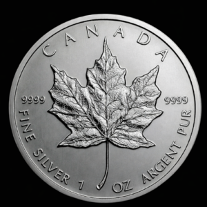 Moneda din argint 1 uncie Frunza de Artar, Canada - fata