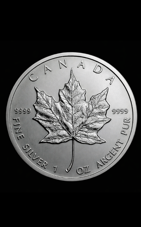 Moneda din argint 1 uncie Frunza de Artar, Canada - fata