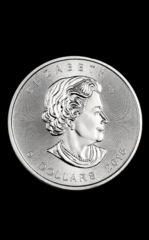 Moneda din argint 1 uncie Frunza de Artar, Canada - verso