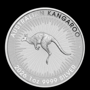 Moneda din argint 1 uncie Cangur Australian - fata