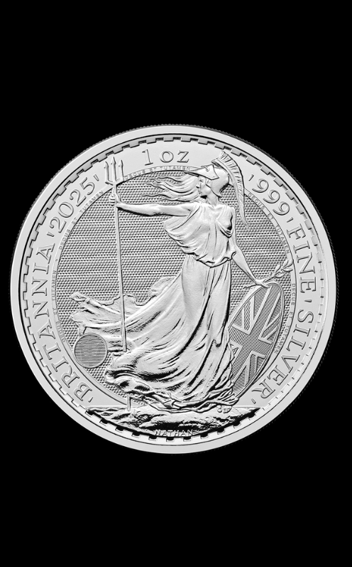 Moneda din argint Britannia 1 uncie - verso