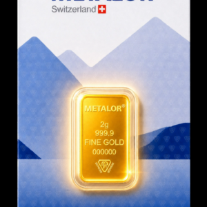 Lingou din aur 2 g Metalor - fata