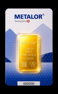 Lingou din aur 1 uncie Metalor - fata