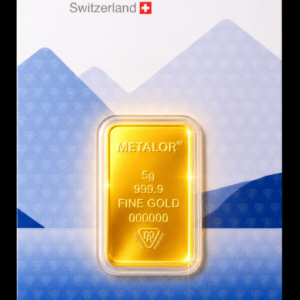 Lingou din aur 5 g Metalor - fata
