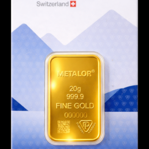 Lingou din aur 20 g Metalor - fata