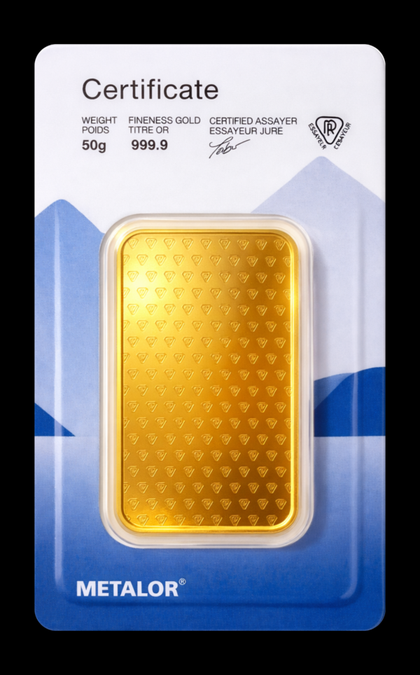 50 g Metalor Gold Bar