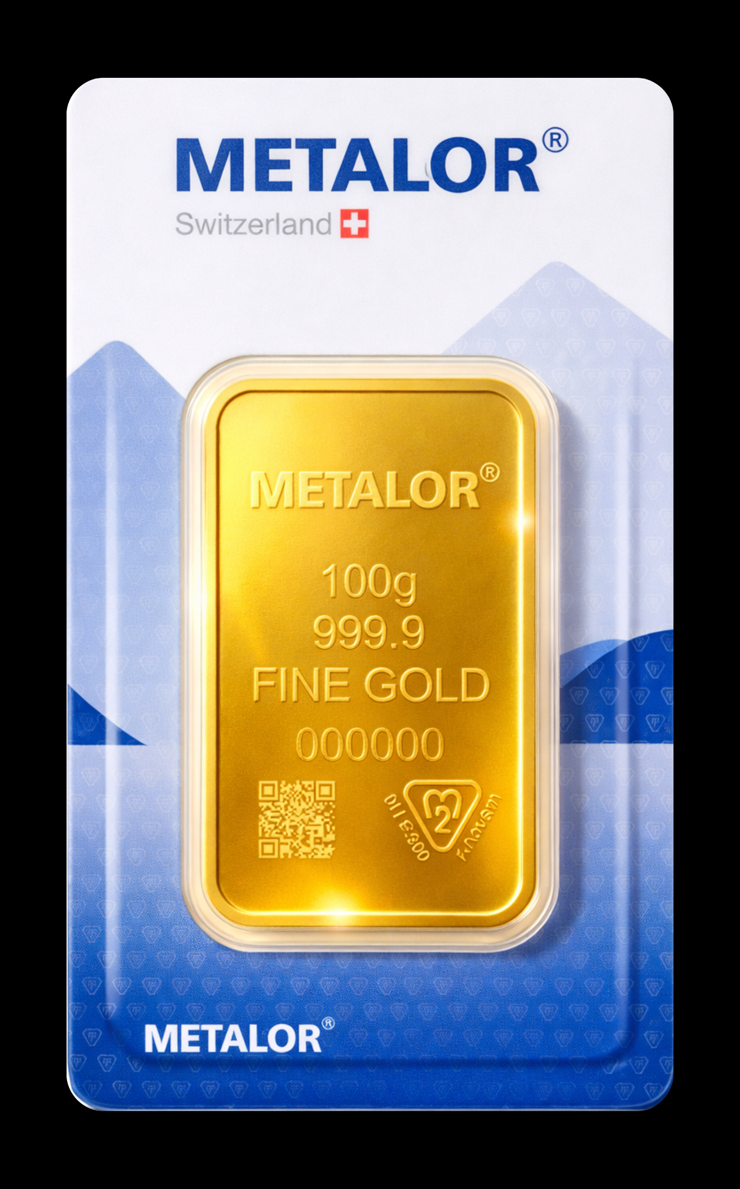 Lingou din aur 100 g Metalor - fata